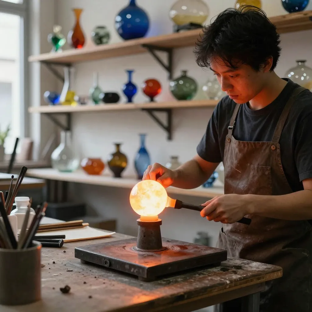 vidrio decorativo hecho a mano