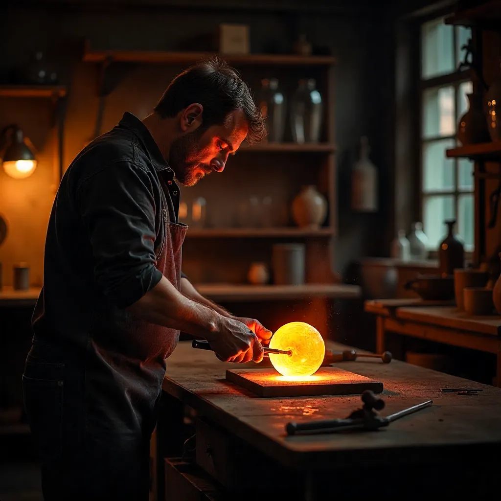 vidrio artesanal decorativo