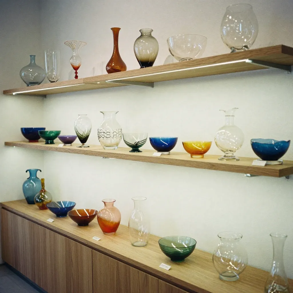 arte espacial en vidrio