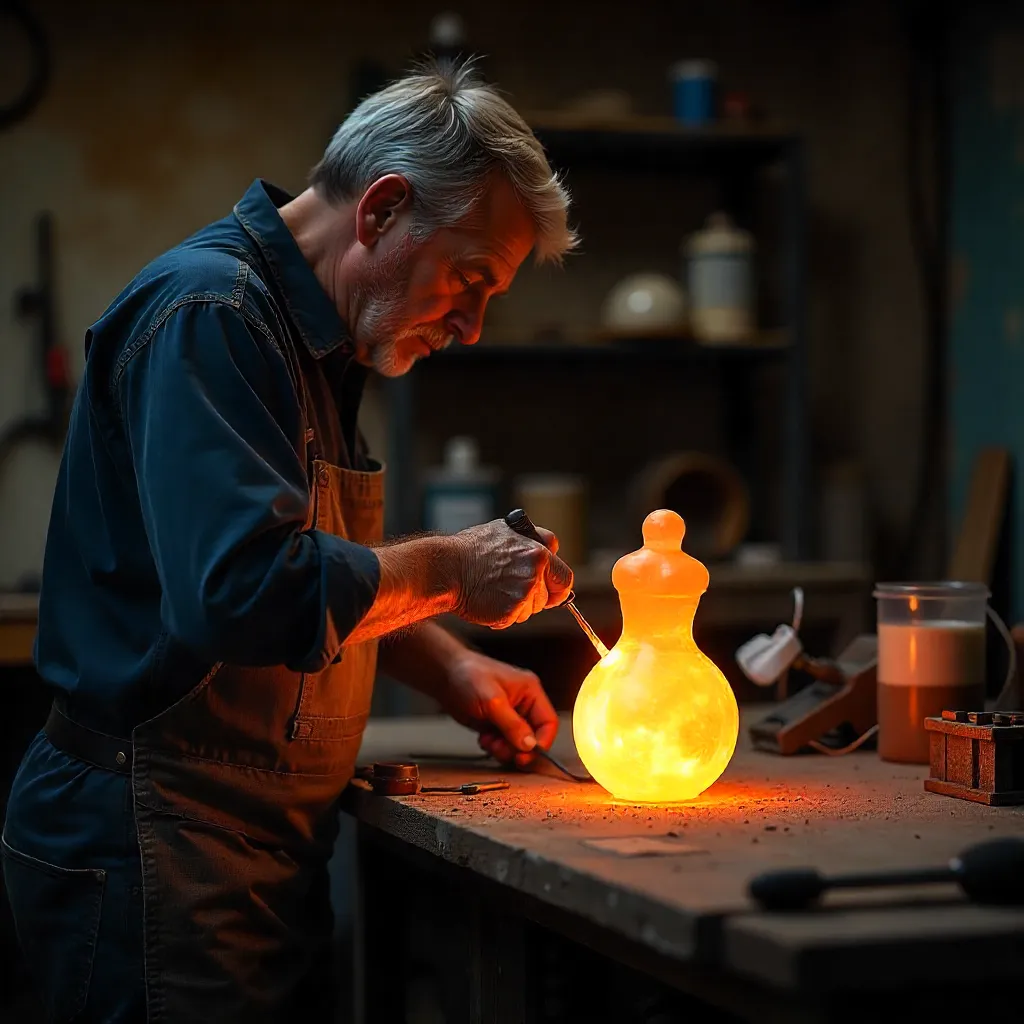 escultura fluida vidrio