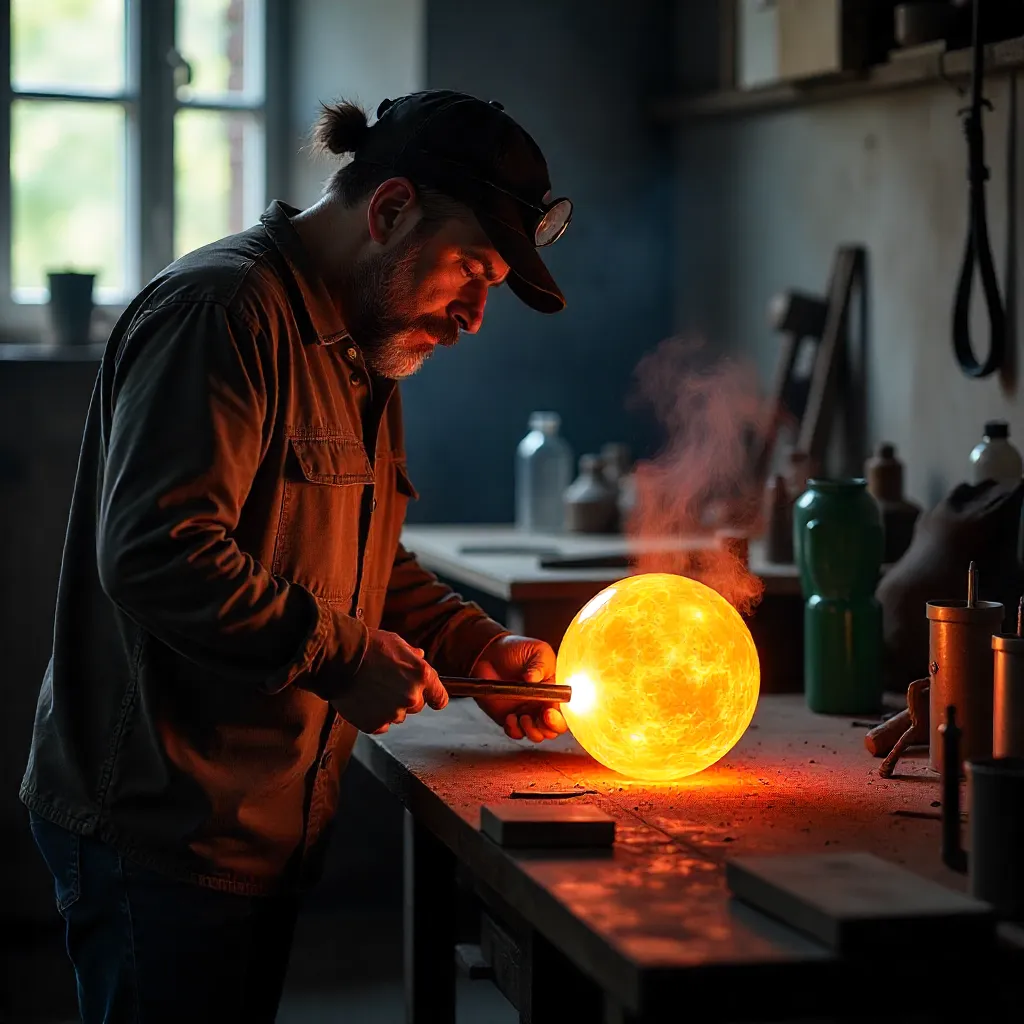 soplado de vidrio artesanal